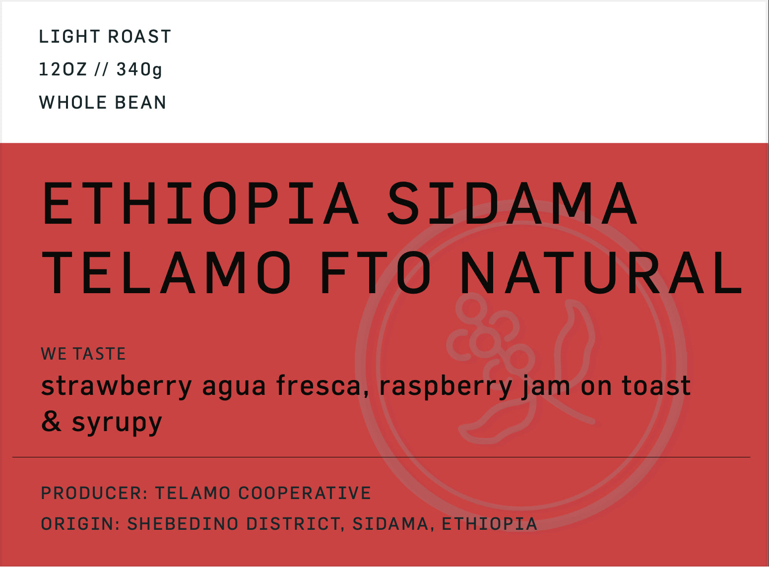 Ethiopia Sidama Telamo FTO Natural